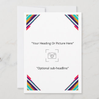 Modern Colourful Geometric Custom Card
