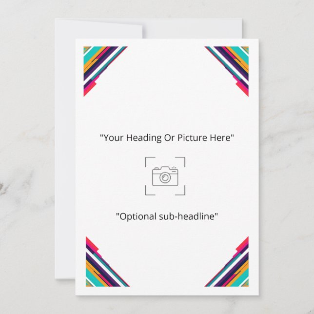 Modern Colourful Geometric Custom Card (Front)
