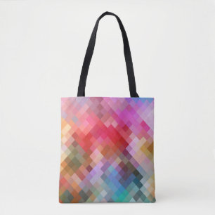 Modern Colourful Geometric Diamond Pattern #10 Tote Bag