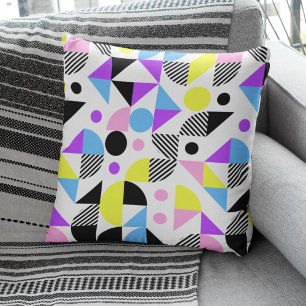 Modern Colourful Geometric Pattern Throw Pillow