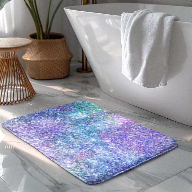 Modern Colourful Glitter Texture Bath Mat (Creator Uploaded)