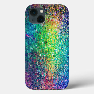 Modern Colourful Glitter Texture Print GR1 iPhone 13 Case
