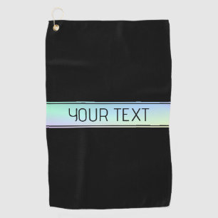 Modern Colourful Gradient & Editable Text Golf Towel