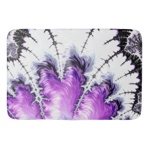 Modern Colourful Gradient Fractal Art Bath Mat