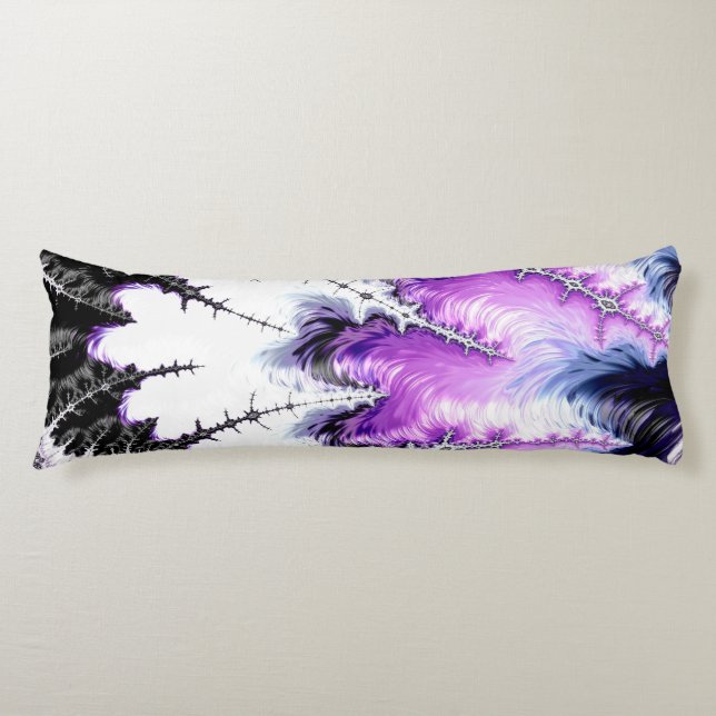 Modern Colourful Gradient Fractal Art Body Pillow (Front)