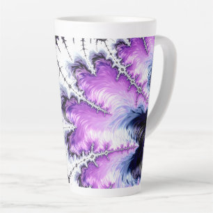 Modern Colourful Gradient Fractal Art Latte Mug
