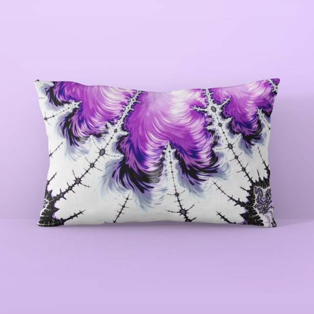 Modern Colourful Gradient Fractal Art Lumbar Pillow (Creator Uploaded)