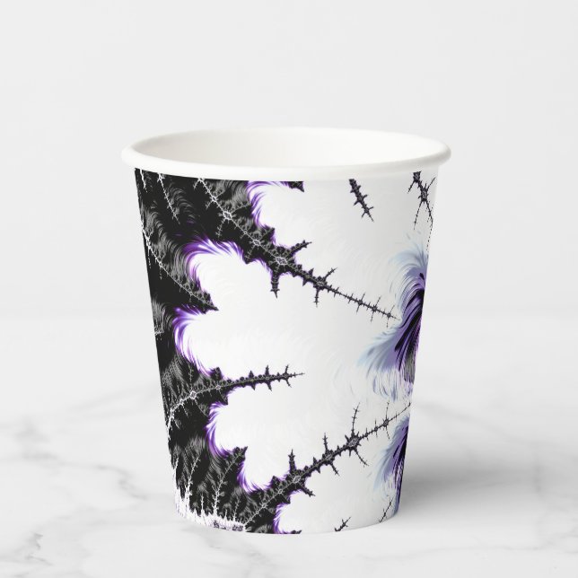 Modern Colourful Gradient Fractal Art Paper Cups (Front)