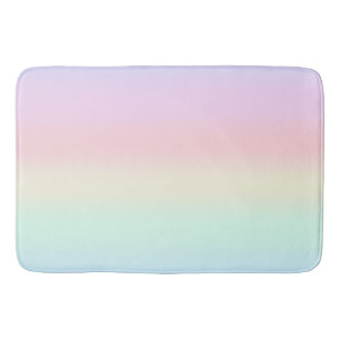 Modern colourful gradient Watercolor Rainbow Bath Mat