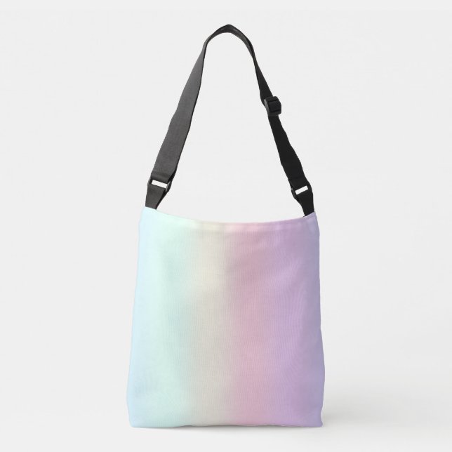 Modern colourful gradient Watercolor Rainbow Crossbody Bag (Front)