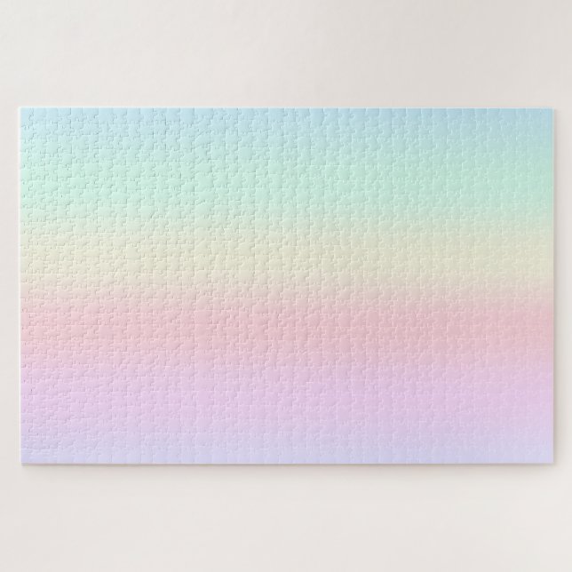 Modern colourful gradient Watercolor Rainbow Jigsaw Puzzle (Horizontal)