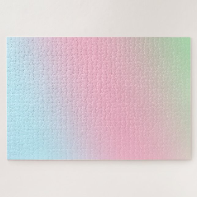 Modern colourful gradient Watercolor Rainbow Jigsaw Puzzle (Horizontal)