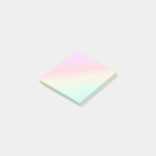 Modern colourful gradient Watercolor Rainbow Post-it Notes (Angled)