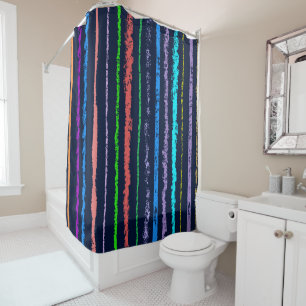 Modern Colourful Hand Drawn Charcoal Stripes