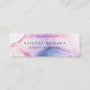 Modern Colourful  Ink Blotch Mini Business Card
