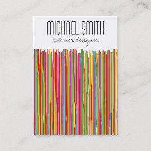 Modern Colourful Interior Designer Business Card