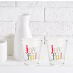 Modern Colourful Joyful Christmas Holiday Gift Shot Glass<br><div class="desc">Modern Colourful Joyful Christmas Holiday Gift</div>