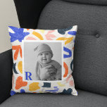 Modern Colourful Kids Photo Throw Pillow<br><div class="desc">Modern Colourful Kids Photo</div>