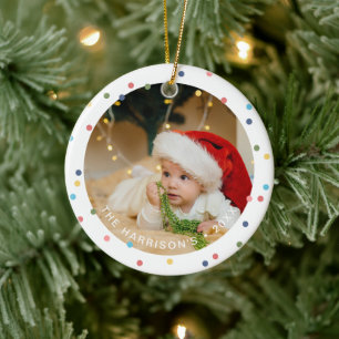 Modern Colourful Lights Photo Ceramic Ornament