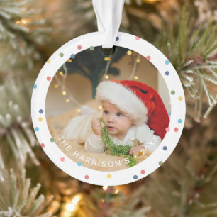 Modern Colourful Lights Photo Ornament