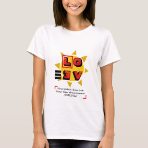 Modern Colourful LOVE NEVER FAILS 1 Cor 13 T-Shirt