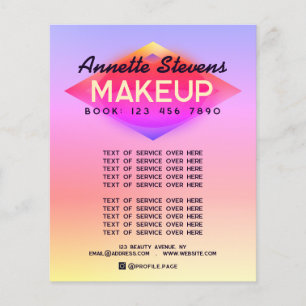 Modern colourful makeup artist flyer