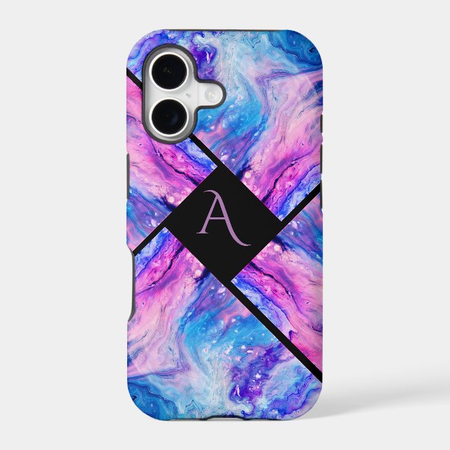 Modern Colourful Marble Monogram (Back)