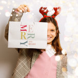 Modern Colourful Merry and Bright | Happy Holidays Large Gift Bag<br><div class="desc">Modern Colourful Merry and Bright | Happy Holidays</div>