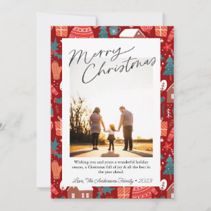 Modern Colourful Merry Christmas Holiday Card
