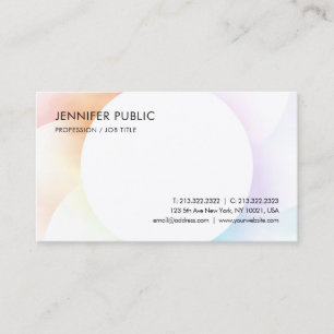 Modern Colourful Minimalist Template Professional Business Card