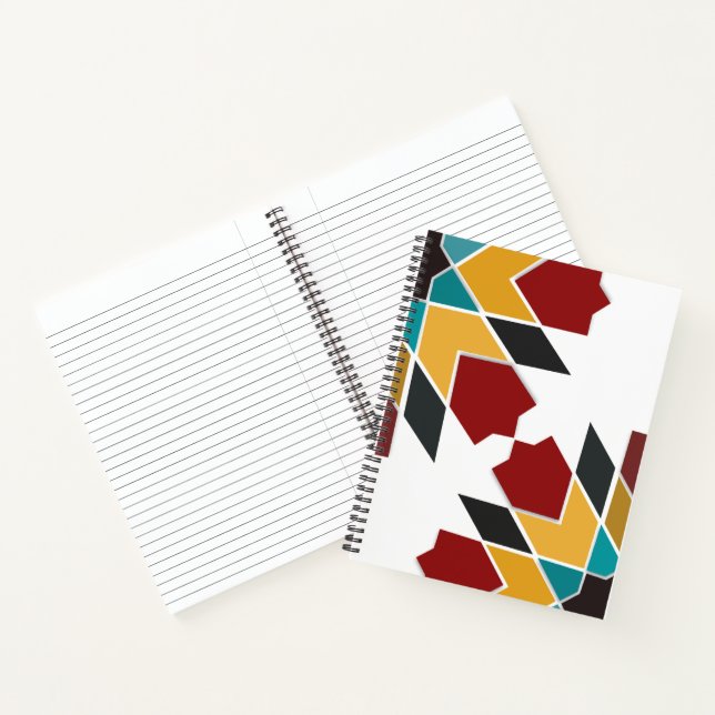 Modern colourful moroccan tiles notebook (Inside)