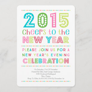 Modern Colourful New Years Eve Party Invitation