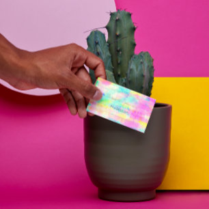 Modern Colourful Paint Cloudy Tie-Dye Abstract Art Business Card