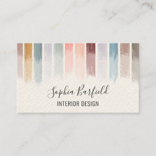 Modern Colourful Paint Interior Design Professiona Business Card