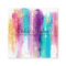 Modern Colourful Painted Brushstrokes Glitter