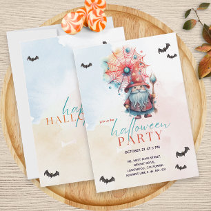Modern Colourful Pastel Blue Wizard Halloween Part Invitation