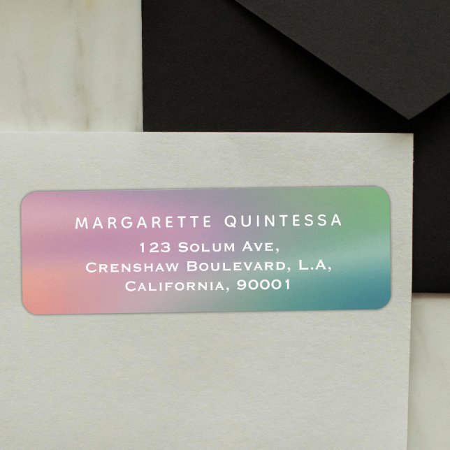 Modern Colourful Pastel White Unique Return Addres (Creator Uploaded)