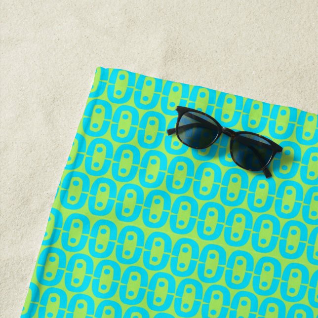modern colourful pattern beach towel (In Situ)