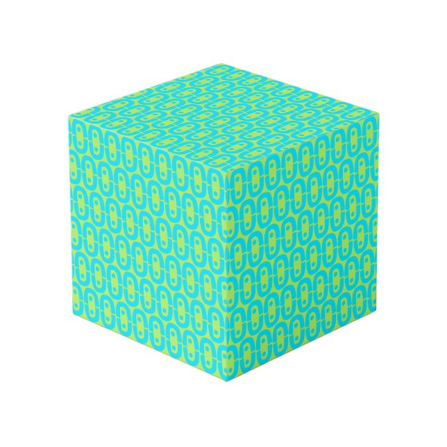 modern colourful pattern cube (Front Angled)