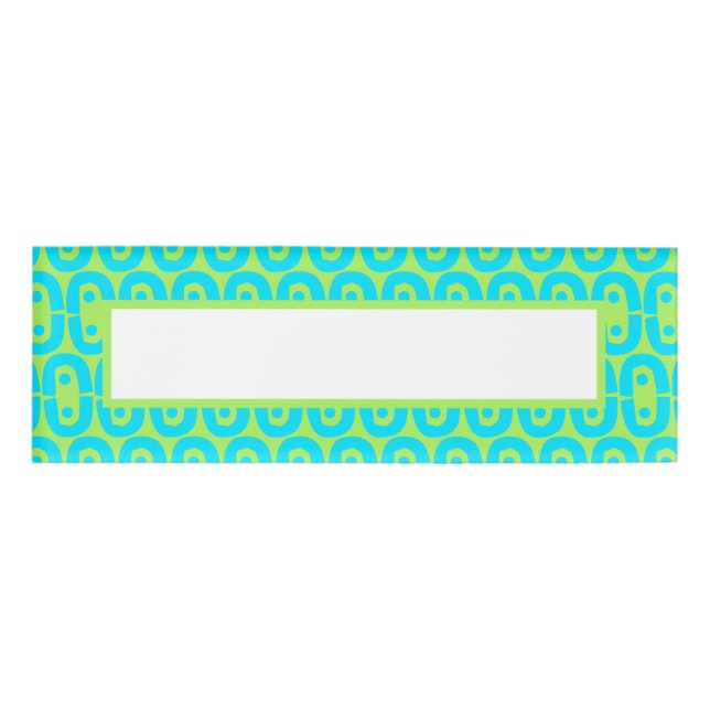modern colourful pattern name tag (Front)