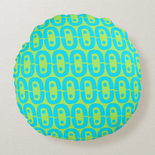 modern colourful pattern round pillow