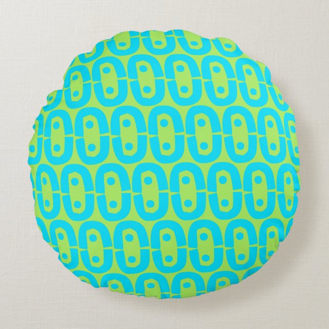 modern colourful pattern round pillow (Front)