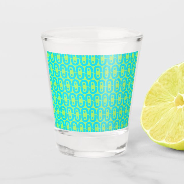 modern colourful pattern shot glass (Front)