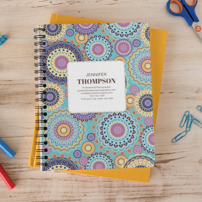 Modern Colourful Personalized Geometric  Planner (Personalized Geometric Notebook.)