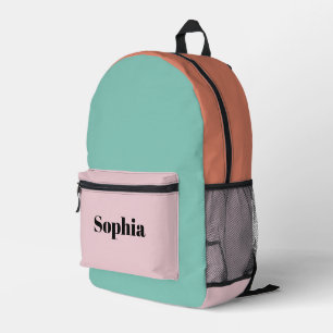 Modern Colourful Personalized Name Printed Backpack