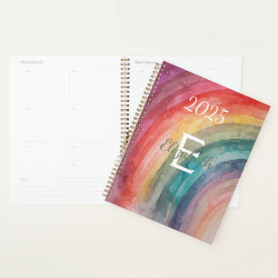 Modern Colourful Personalized Rainbow  Planner