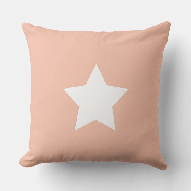 Modern colourful pink cute family chic for her  outdoor pillow (Front)
