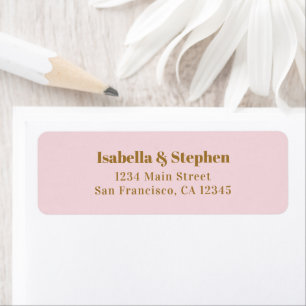 Modern Colourful Pink & Gold Return Address