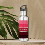 Modern Colourful Pinks Colorblock Personalized Nam 710 Ml Water Bottle<br><div class="desc">This colourful and modern design features a colour-block pattern in pink and plum with your personalized name #waterbottles #drinkware #personalizedgifts</div>