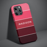 Modern Colourful Pinks Colorblock Personalized Nam iPhone 12 Pro Case<br><div class="desc">This colourful and modern design features a colorblock pattern in pink and plum with your personalized name #iphone #cases #iphonecases #electronics</div>